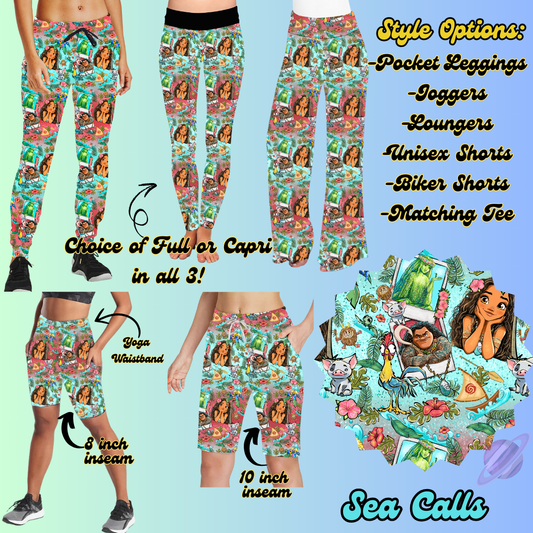 SEA CALLS- LEGGING/JOGGER/LOUNGER/SHORTS - ALL THINGS MAGICAL PREORDER CLOSING 2/4