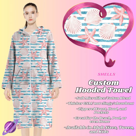 SHELLS- HOODED TOWEL- PREORDER CLOSING 4/27