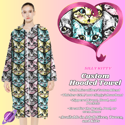 SILLY KITTY- HOODED TOWEL- PREORDER CLOSING 4/27