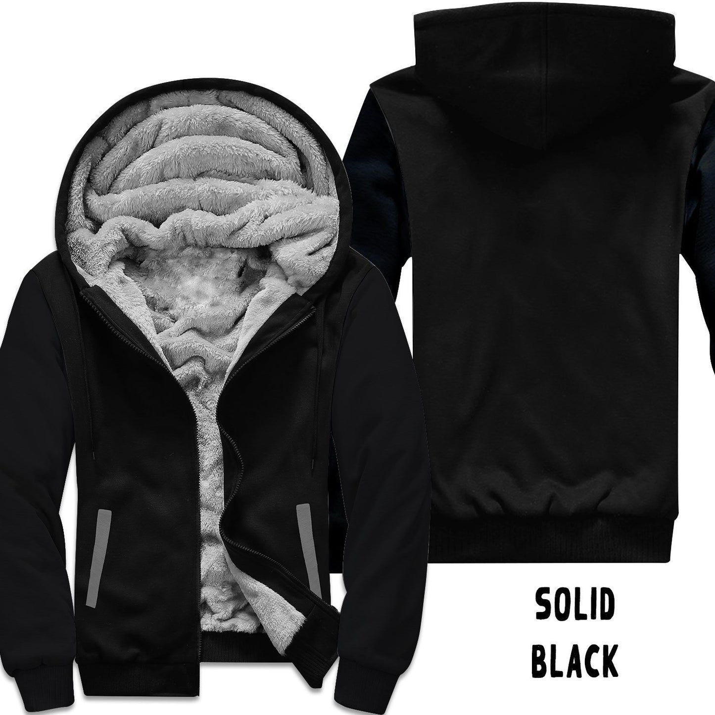 JACKET RUN 14-SOLID BLACK-FLEECE OR COTTON LINER-PREORDER CLOSING 12/16