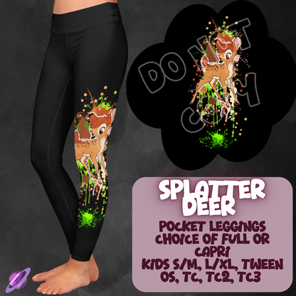 SPLATTER DEER - 4 STYLES OF BOTTOMS-PREORDER CLOSING 1/21