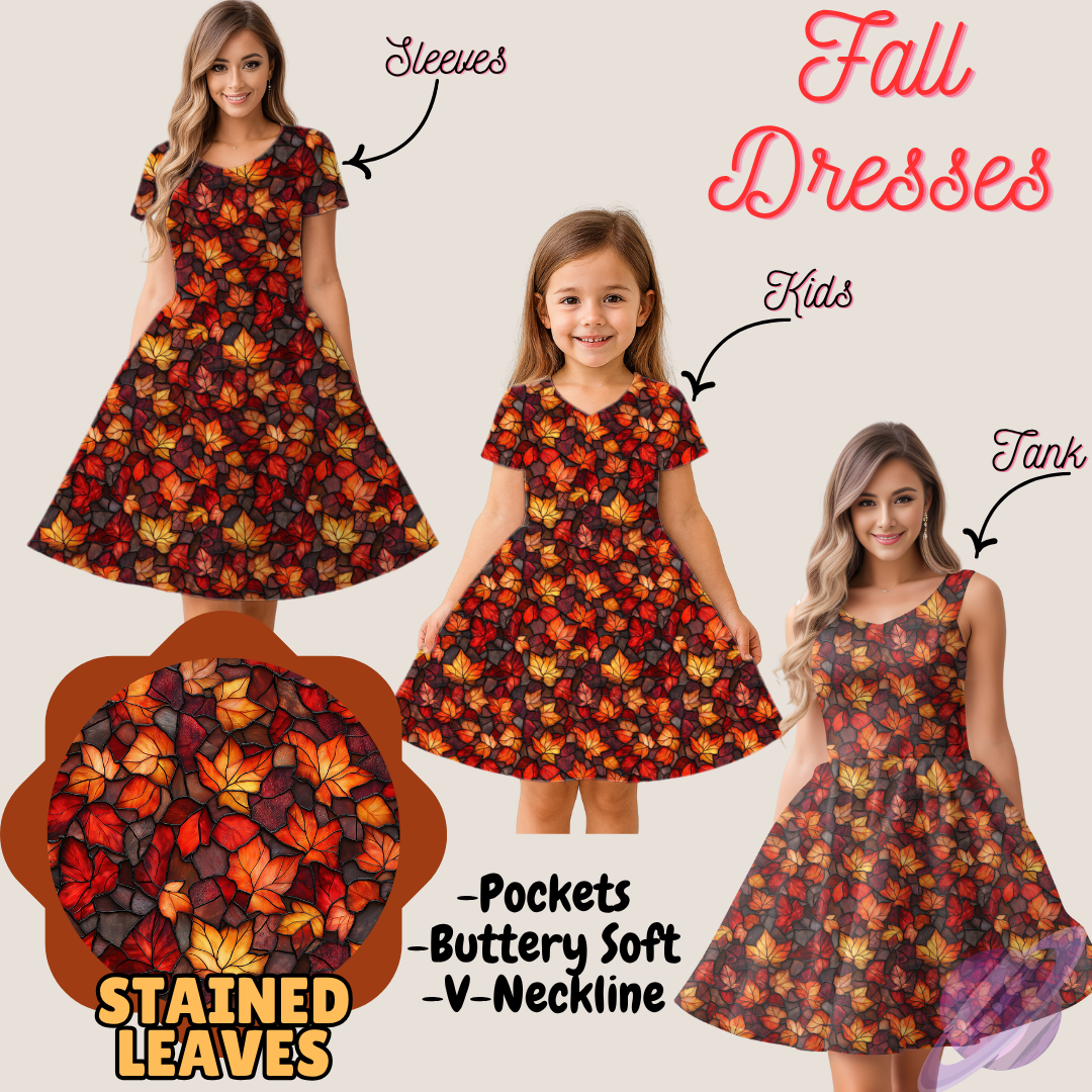 STAINED LEAVES- FALL DRESS PREORDER- CLOSING 9/12