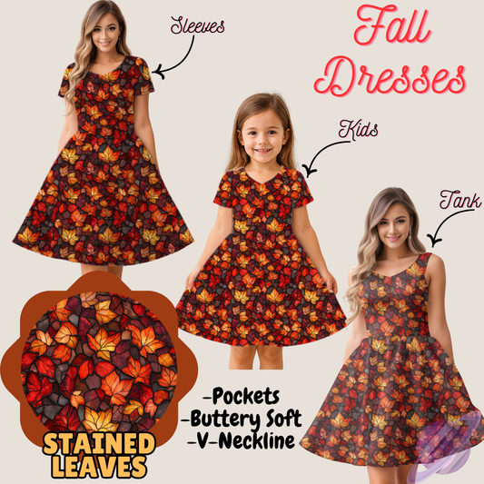 STAINED LEAVES- FALL DRESS PREORDER- CLOSING 9/12