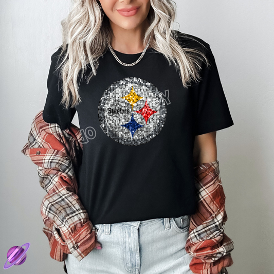 STEEL SEQUIN FB UNISEX TEE ADULTS/KIDS