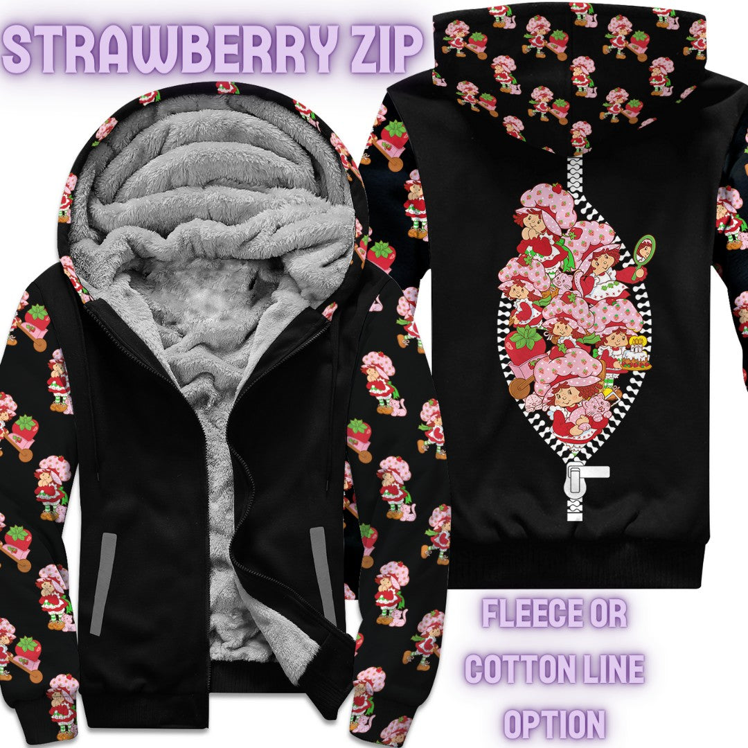 JACKET RUN 14-STRAWBERRY ZIP-FLEECE OR COTTON LINER-PREORDER CLOSING 12/16