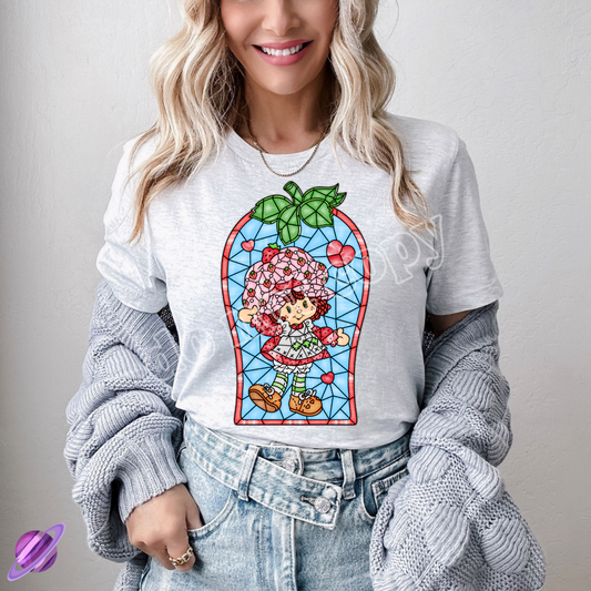 STRAW CAKE- STAINED GLASS -UNISEX TEE ADULTS/KIDS