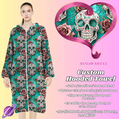 SUGAR SKULL- HOODED TOWEL- PREORDER CLOSING 4/27