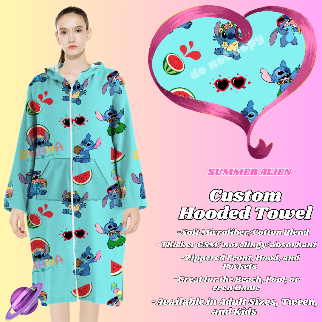 SUMMER ALIEN- HOODED TOWEL- PREORDER CLOSING 4/27