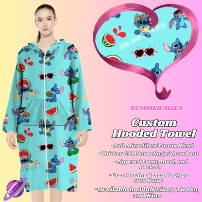SUMMER ALIEN- HOODED TOWEL- PREORDER CLOSING 4/27