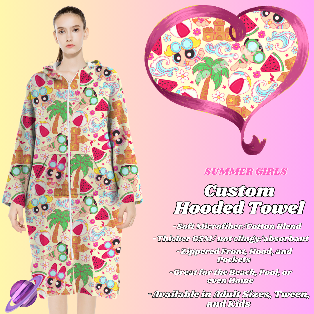 SUMMER GIRLS- HOODED TOWEL- PREORDER CLOSING 4/27