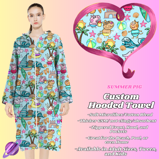 SUMMER PIG- HOODED TOWEL- PREORDER CLOSING 4/27