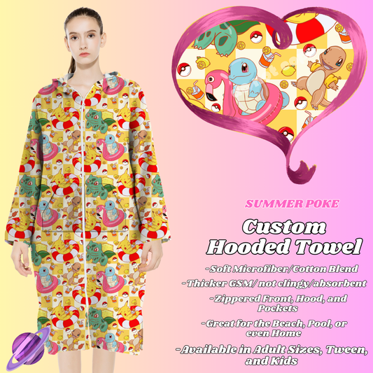 SUMMER POKE- HOODED TOWEL- PREORDER CLOSING 4/27