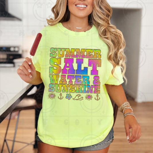 SUMMER SALT WATER AND SUNSHINE TEE