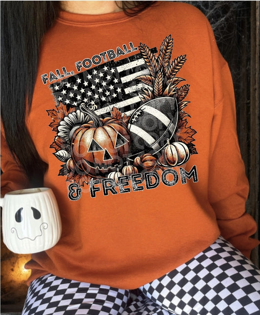 FALL, FOOTBALL & FREEDOM SWEATSHIRT