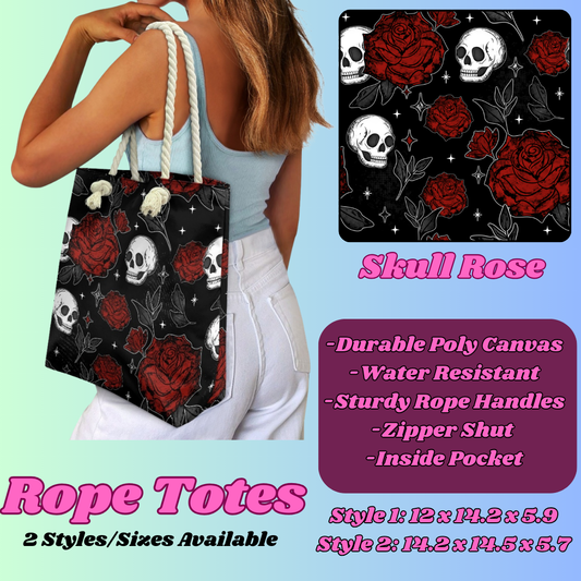 SKULL ROSE-ROPE TOTE PREORDER CLOSING 5/6