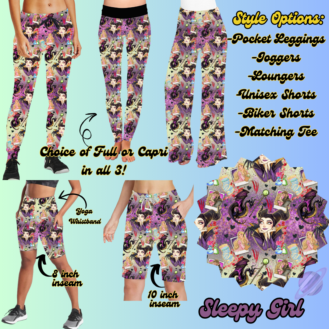 SLEEPY GIRL- LEGGING/JOGGER/LOUNGER/SHORTS - ALL THINGS MAGICAL PREORDER CLOSING 2/4