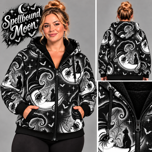 Spellbound Moon-FLEECE LINED HOODED JACKET-PREORDER CLOSING 11/9