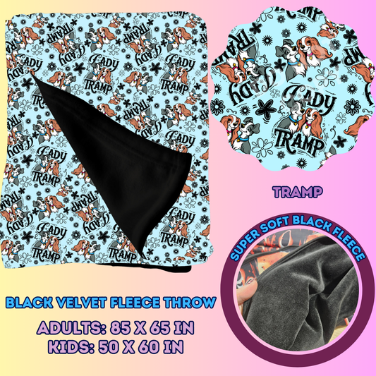 TRAMP - SOFT BLACK FLEECE THROWS 7 - PREORDER CLOSING 1/13