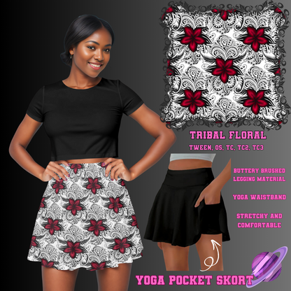 TRIBAL FLORAL -SKORT 4 PREORDER CLOSING 2/13