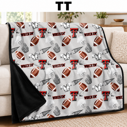 TT-FOOTBALL SOFT BLACK THROW-PREORDER CLOSING 9/30