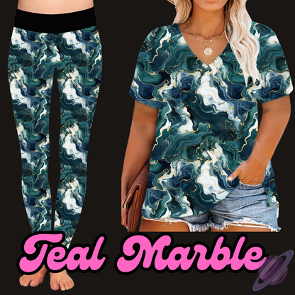 TEAL MARBLE-PRETTY RUN TUNIC/TANK PREORDER CLOSING 1/30