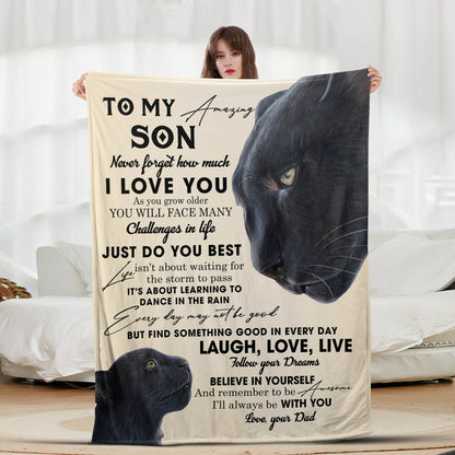 To My Son Panther - Letter Sherpa Blankets- Preorder Closing 10/2