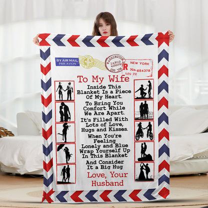 To My Wife Postage - Letter Sherpa Blankets- Preorder Closing 10/2