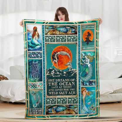 Dreams of Ocean - Letter Sherpa Blankets- Preorder Closing 10/2