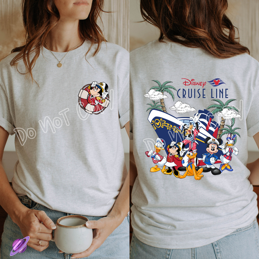 CPT MOUSE CRUISE DOUBLE SIDED TEE