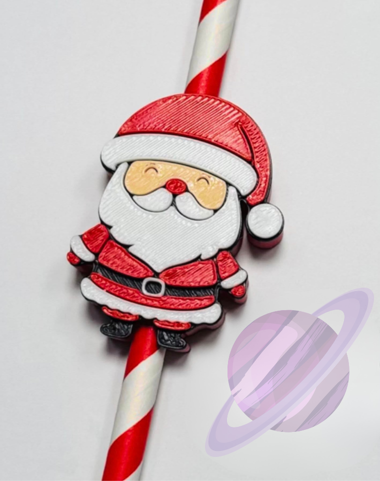 FRIENDLY SNOWMAN- 3D PRINTED STRAW CHARM