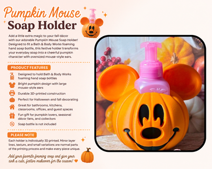 PUMPKIN MOUSE SOAP HOLDERS- 3D PRINTED