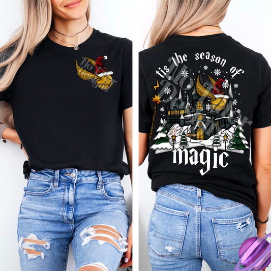 TIS THE SEASON OF MAGIC- DOUBLE SIDED TEE