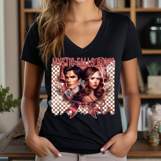 VAMP BOW - BOW RUN- V NECK TEE/TANK TOP