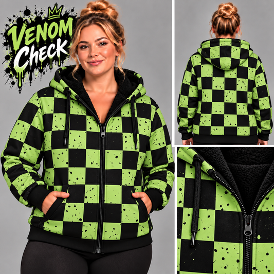 Venom Check-FLEECE LINED HOODED JACKET-PREORDER CLOSING 11/9