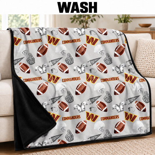 WASH-FOOTBALL SOFT BLACK THROW-PREORDER CLOSING 9/30