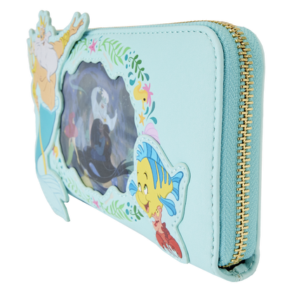 The Little Mermaid Princess Series Lenticular Zip Around Wristlet Wallet