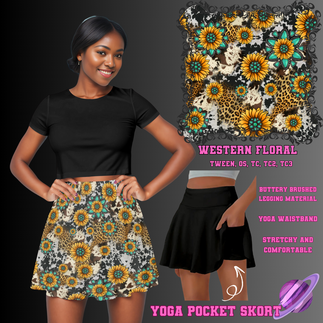 WESTERN FLORAL -SKORT 4 PREORDER CLOSING 2/13