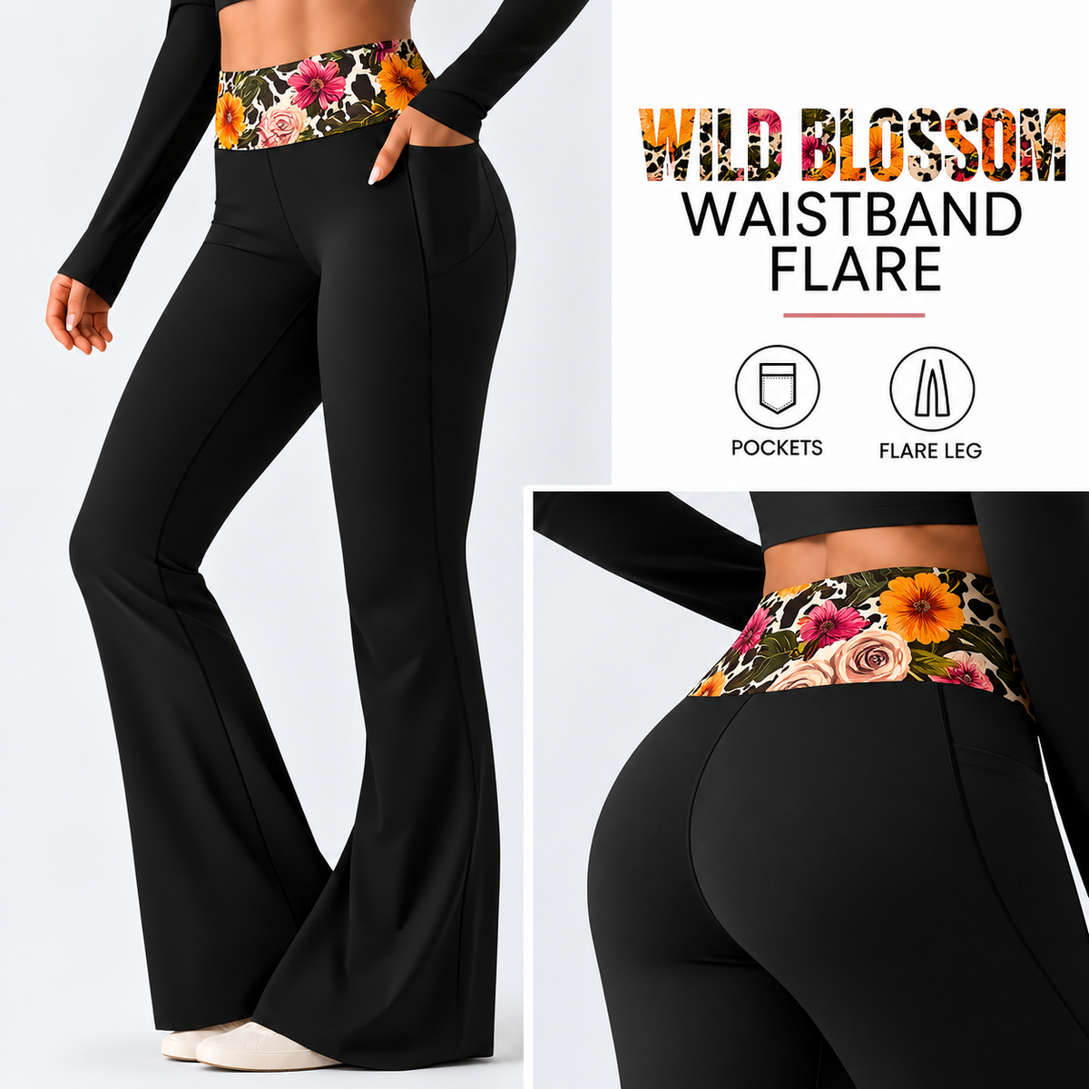 WILD BLOSSOM-PATTERN WAIST FLARE-PREORDER CLOSING 10/7