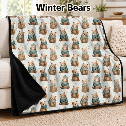 Winter Bears-Soft Throw Blanket 14 Run-Due 9/28