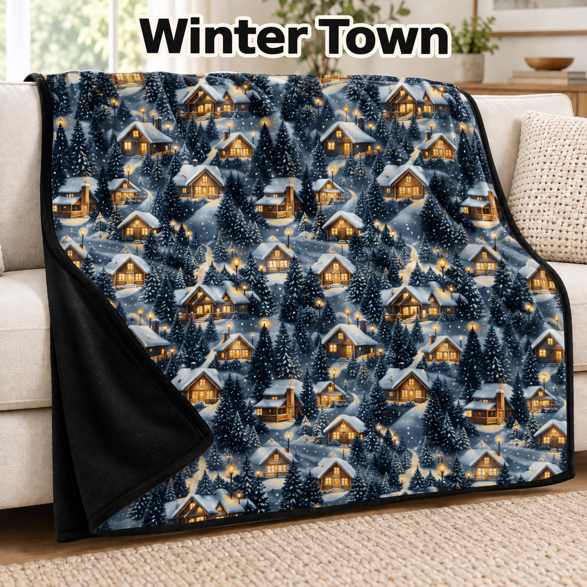 Winter Town-Soft Throw Blanket 14 Run-Due 9/28