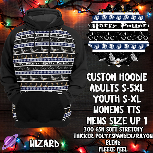 WIZARD - CUSTOM HOODIE - XMAS SWEATER RUN CLOSING 10/30