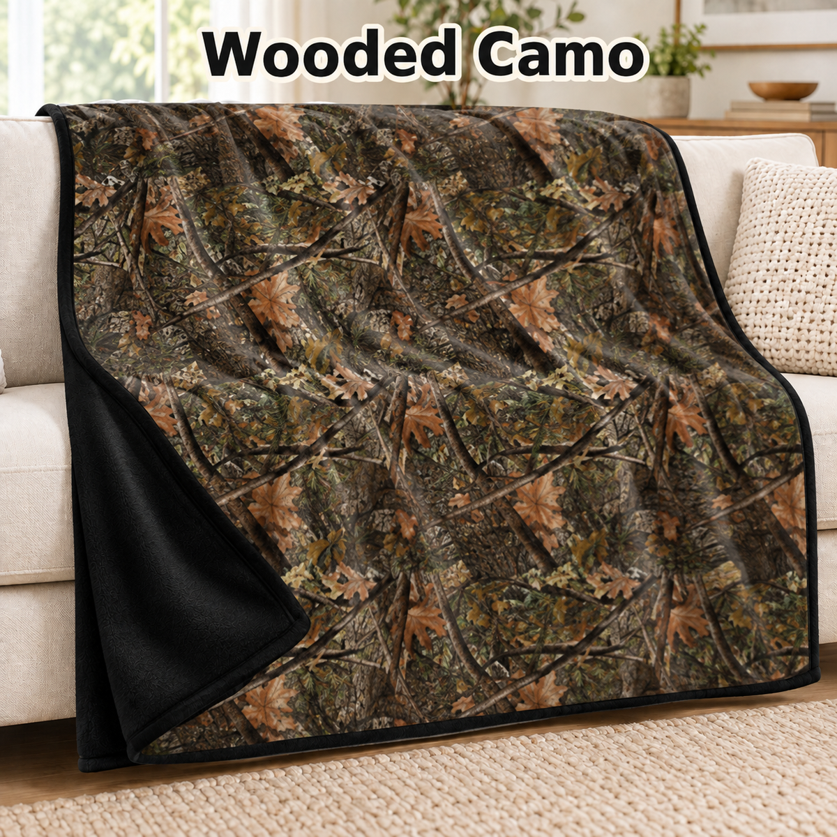 Wooded Camo-Soft Throw Blanket 14 Run-Due 9/28