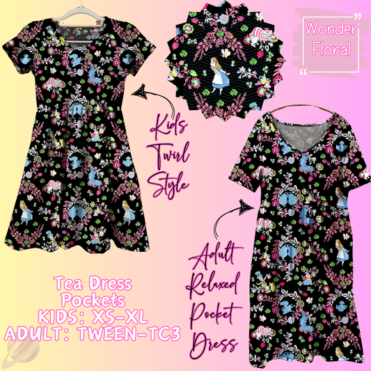 Wonder Floral - Adult & Kids - Magical Tea Dress Run- Preorder Closing 1/29