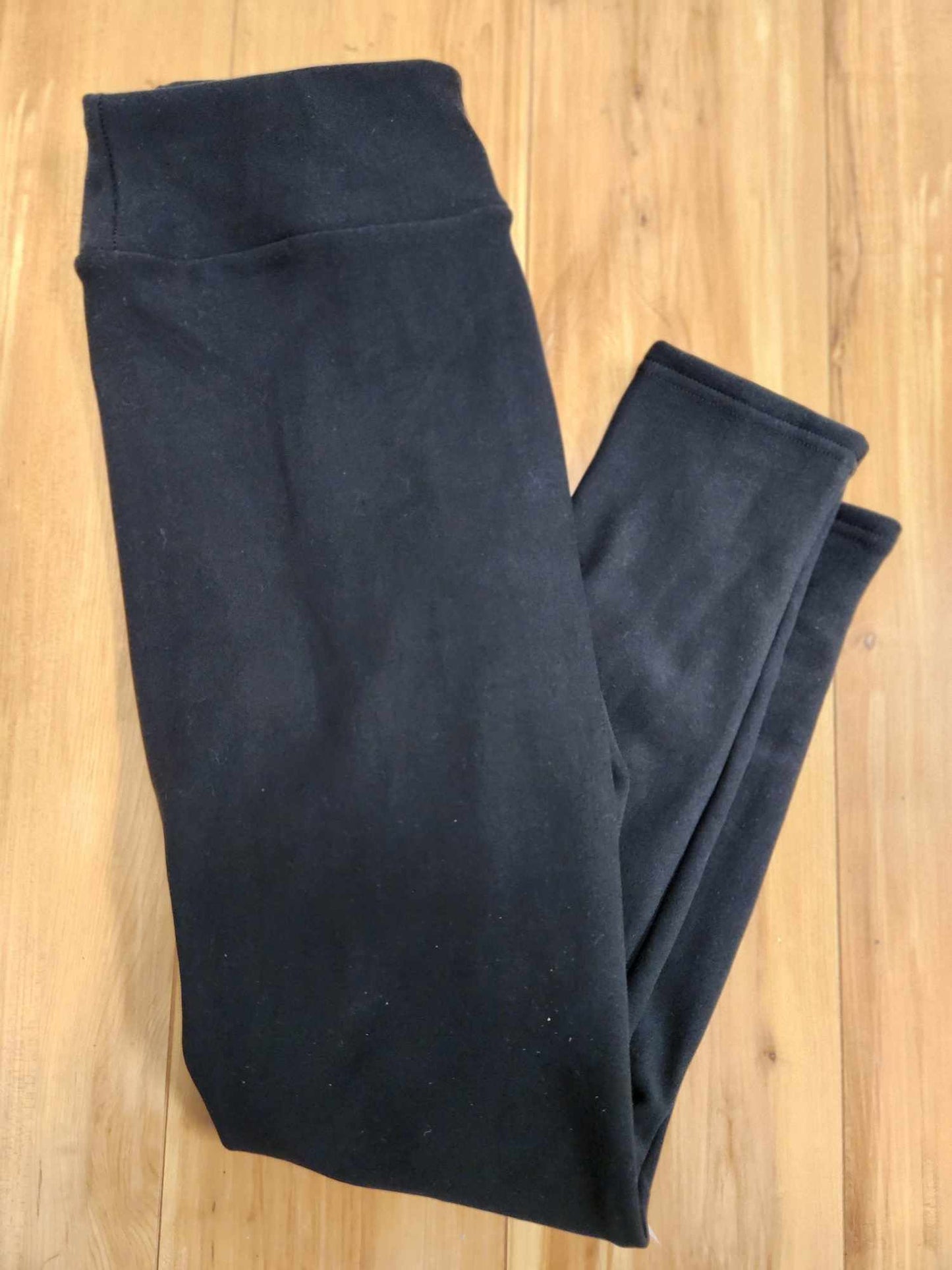 SOLID BLACK  - BUTTER FLEECE LINED LEGGINGS