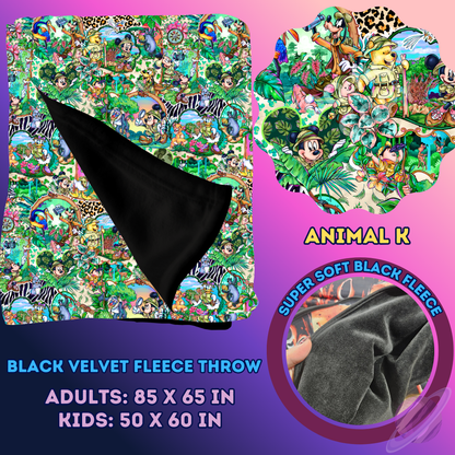 ANIMAL K- SOFT BLACK FLEECE THROW 13-PREORDER CLOSING 1/14