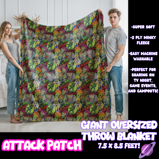 ATTACK PATCH- GIANT SHAREABLE THROW BLANKETS ROUND 10-PREORDER CLOSING 12/2