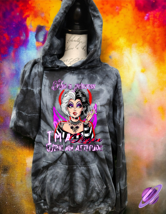 ATTITUDE QUEEN-TIE DYE HOODIE-PREORDER CLOSING 1/26