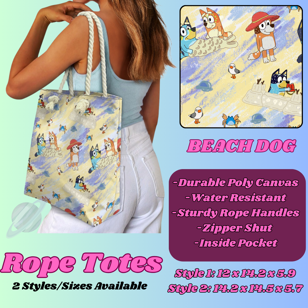 BEACH DOG-ROPE TOTE PREORDER CLOSING 5/6