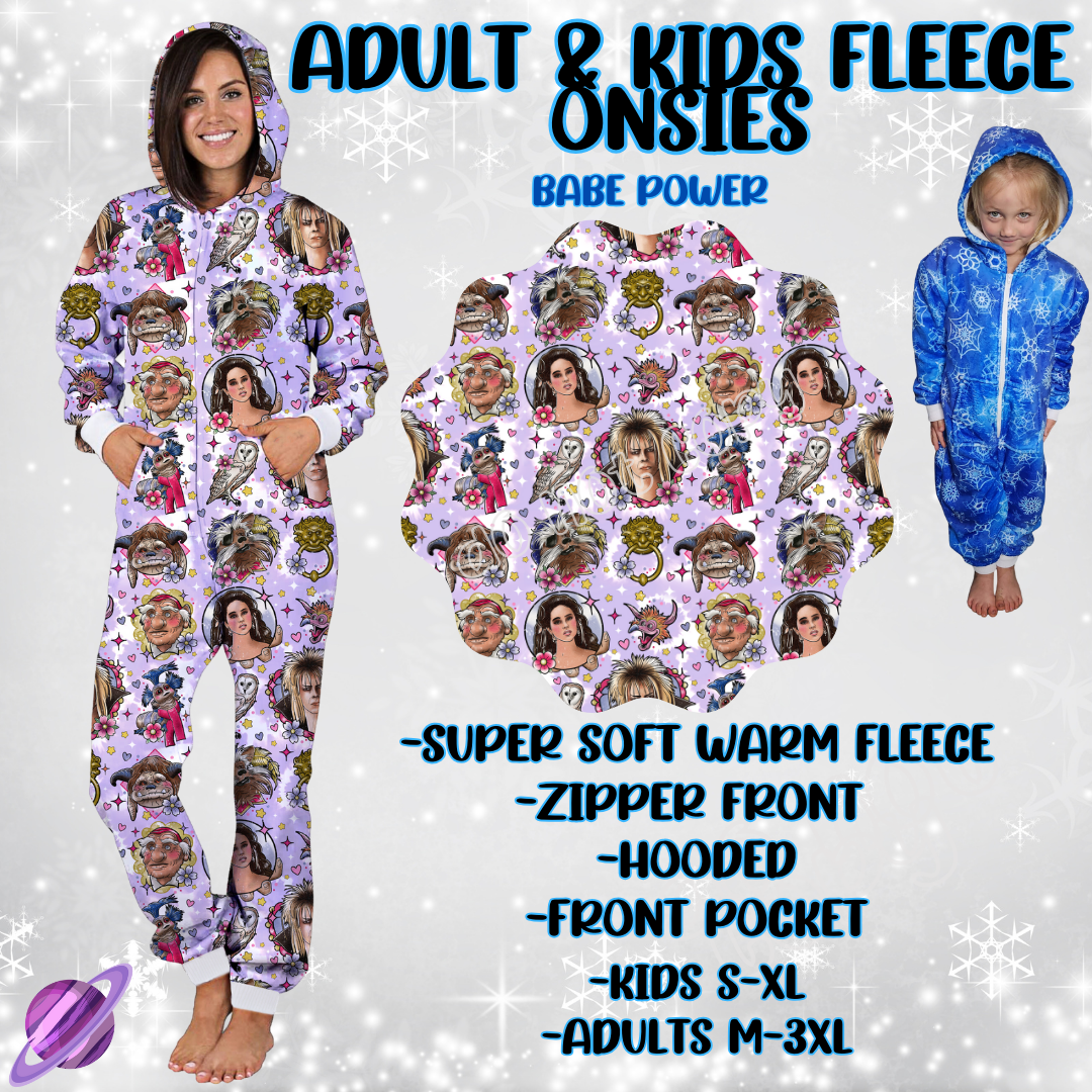 BABE POWER-ONESIES ROUND 3- PREORDER CLOSING 9/23