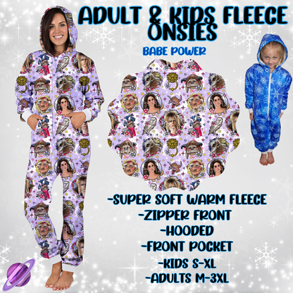 BABE POWER-ONESIES ROUND 3- PREORDER CLOSING 9/23